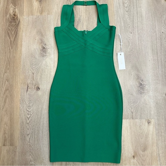 NWT SIENA Emerald Green Banded Mini Dress - Picture 8 of 10